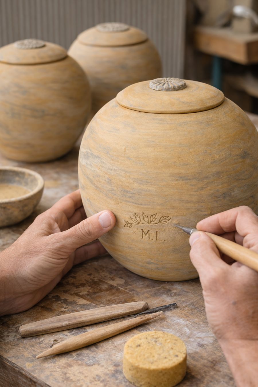 Personalisierung einer Urne